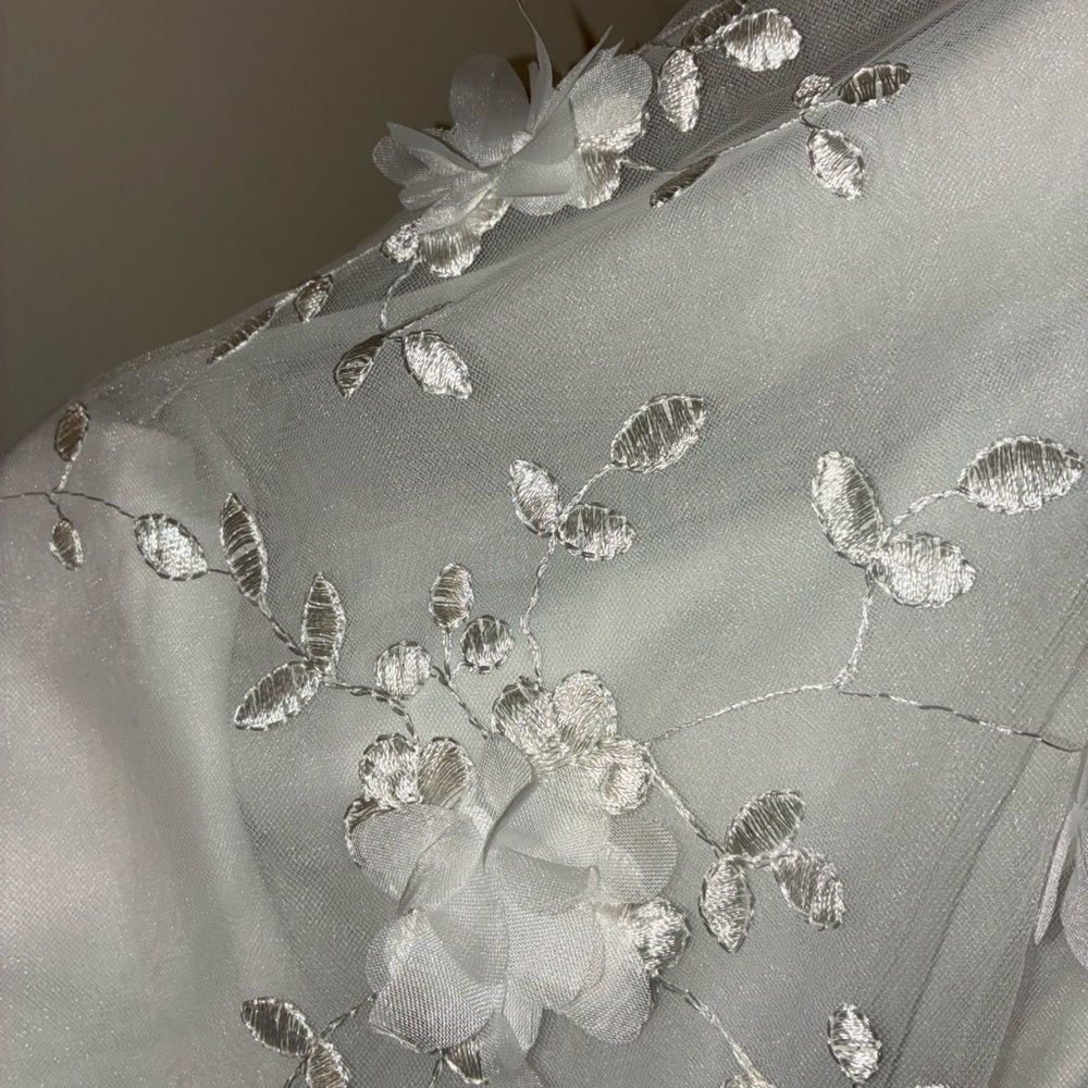 I've Got Sunshine Ruffle Strap Mini Dress Embellished White - Picture 7 of 9